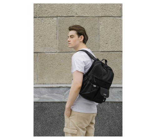 Рюкзак HEIKKI EDITION (ХЕЙКИ) универсальный, 6 карманов, черный, 42х30х14 см, 272540
