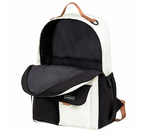 Рюкзак HEIKKI EDITION (ХЕЙКИ) универсальный, 6 карманов, бежевый/черный, 42х30х14 см, 272541