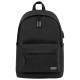 Рюкзак HEIKKI ACTIVE (ХЕЙКИ) универсальный, отделение для ноутбука, USB-порт, черный, 44х31х14 см, 272560