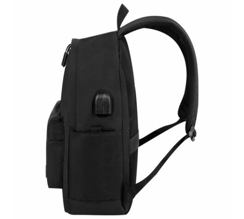 Рюкзак HEIKKI ACTIVE (ХЕЙКИ) универсальный, отделение для ноутбука, USB-порт, черный, 44х31х14 см, 272560