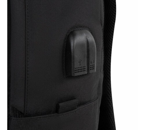 Рюкзак HEIKKI ACTIVE (ХЕЙКИ) универсальный, отделение для ноутбука, USB-порт, черный, 44х31х14 см, 272560