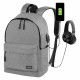 Рюкзак HEIKKI ACTIVE (ХЕЙКИ) универсальный, отделение для ноутбука, USB-порт, серый, 44х31х14 см, 272561