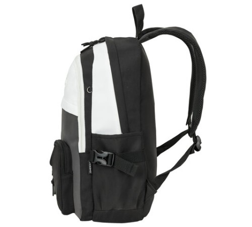 Рюкзак HEIKKI BLOCKS (ХЕЙКИ) универсальный, 2 отделения, черный/серый/белый, 44х32х17 см, 272563