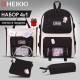 Рюкзак HEIKKI COMBO (ХЕЙКИ), сумка-шоппер, косметичка, пенал В ПОДАРОК, черно-белый, 42х30х14 см, 272564