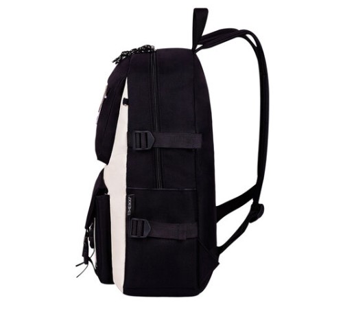 Рюкзак HEIKKI COMBO (ХЕЙКИ), сумка-шоппер, косметичка, пенал В ПОДАРОК, черно-белый, 42х30х14 см, 272564