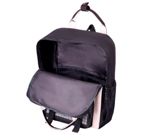 Рюкзак HEIKKI COMBO (ХЕЙКИ), сумка-шоппер, косметичка, пенал В ПОДАРОК, бело-черный, 42х30х14 см,272565