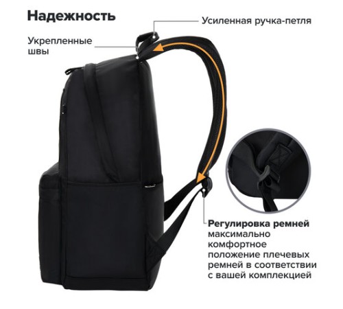 Рюкзак BRAUBERG FASHION CITY универсальный, карман-антивор, 