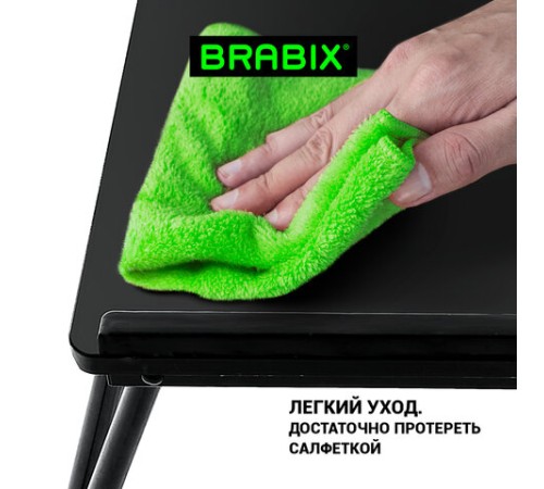 Столик складной для ноутбука/завтрака BRABIX BT-004 (560х320х270 мм), регулировка наклона, черный, 532905 Столик складной для ноутбука/завтрака BRABIX BT-004 (560х320х270 мм), регулировка наклона, черный, 532905
