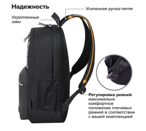 Рюкзак BRAUBERG FASHION CITY универсальный, 2 отделения, 