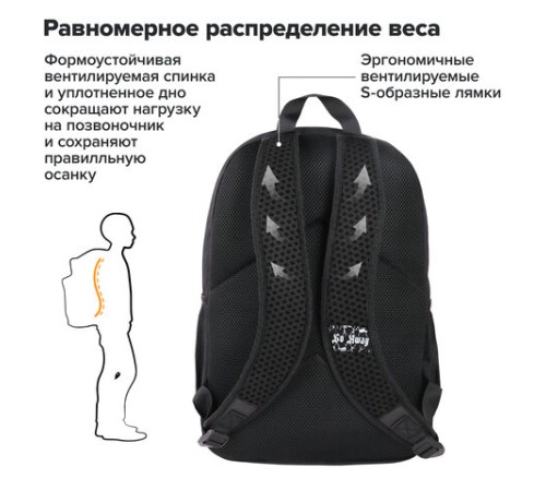 Рюкзак BRAUBERG FASHION CITY универсальный, 2 отделения, 