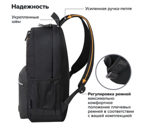 Рюкзак BRAUBERG FASHION CITY универсальный, 2 отделения, 