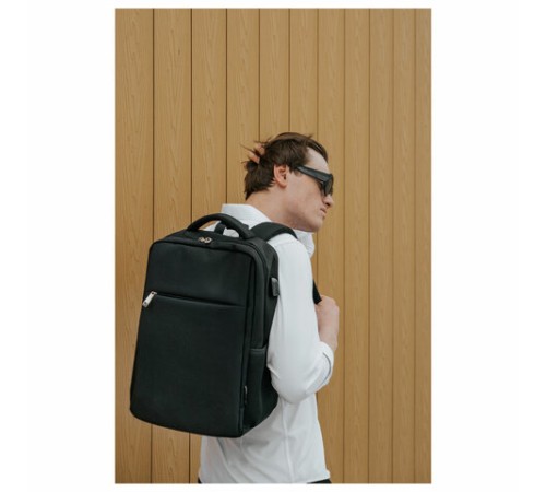 Рюкзак BRAUBERG FUNCTIONAL с отделением для ноутбука, USB-порт, багажная лента, 