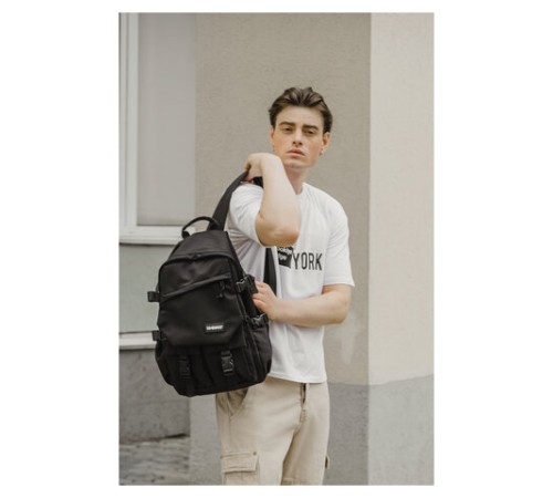 Рюкзак HEIKKI FUSION (ХЕЙКИ) универсальный, отделение для ноутбука, карман-антивор, черный, 43х30х14 см, 272577