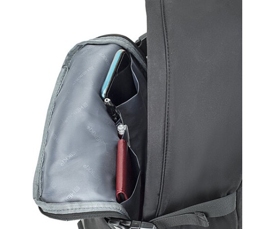 Рюкзак HEIKKI FUSION (ХЕЙКИ) универсальный, отделение для ноутбука, карман-антивор, черный, 43х30х14 см, 272577