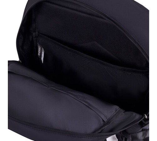Рюкзак HEIKKI FUSION (ХЕЙКИ) универсальный, USB-порт, черный с белыми вставками, 45х31х15 см, 272578