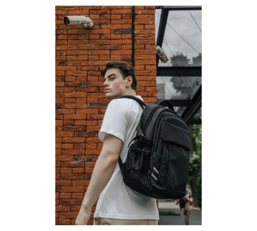 Рюкзак HEIKKI CHALLENGE (ХЕЙКИ) универсальный, 2 отделения, отделение для ноутбука, черный, 47х32х17 см, 272580