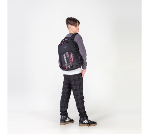 Рюкзак BRAUBERG CONCEPT универсальный, 2 отделения, светоотражающий принт, 