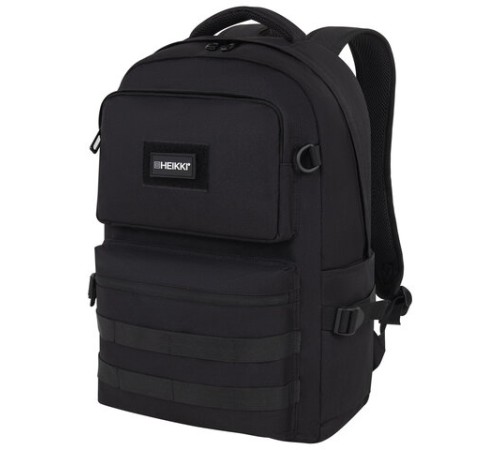 Рюкзак HEIKKI STRATEGY (ХЕЙКИ) универсальный, отделение для ноутбука, багажная лента, черный, 46х31х13 см, 272583