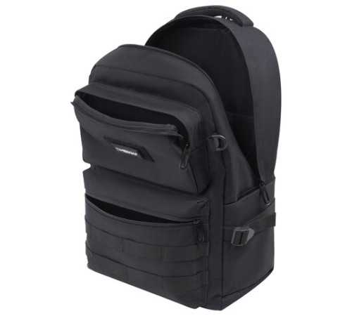 Рюкзак HEIKKI STRATEGY (ХЕЙКИ) универсальный, отделение для ноутбука, багажная лента, черный, 46х31х13 см, 272583