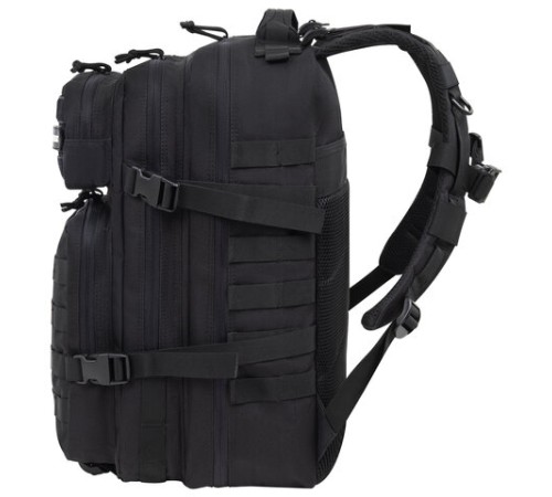 Рюкзак HEIKKI STRATEGY (ХЕЙКИ) тактический, 2 отделения, система Молле, черный, 46х30х20 см, 272584