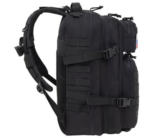 Рюкзак HEIKKI STRATEGY (ХЕЙКИ) тактический, 2 отделения, система Молле, черный, 46х30х20 см, 272584