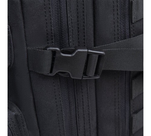 Рюкзак HEIKKI STRATEGY (ХЕЙКИ) тактический, 2 отделения, система Молле, черный, 46х30х20 см, 272584