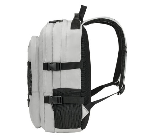 Рюкзак HEIKKI TRILL (ХЕЙКИ) универсальный, 3 отделения, серый с черными вставками, 43х31х14 см, 272586