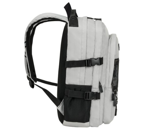 Рюкзак HEIKKI TRILL (ХЕЙКИ) универсальный, 3 отделения, серый с черными вставками, 43х31х14 см, 272586