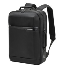 Рюкзак-сумка HEIKKI PRIORITY (ХЕЙКИ) с отделением для ноутбука, 2 отделения, черный, 45x31x15 см, 272587