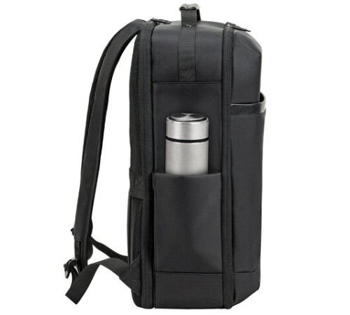 Рюкзак-сумка HEIKKI PRIORITY (ХЕЙКИ) с отделением для ноутбука, 2 отделения, черный, 45x31x15 см, 272587