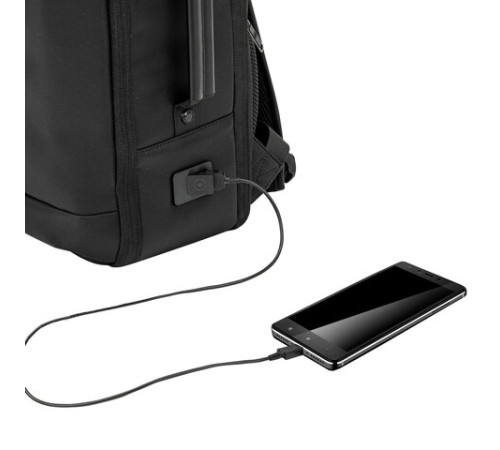 Рюкзак-сумка HEIKKI PRIORITY (ХЕЙКИ) с отделением для ноутбука, 2 отделения, черный, 45x31x15 см, 272587