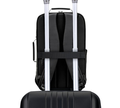 Рюкзак-сумка HEIKKI PRIORITY (ХЕЙКИ) с отделением для ноутбука, 2 отделения, черный, 45x31x15 см, 272587