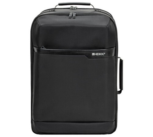 Рюкзак-сумка HEIKKI PRIORITY (ХЕЙКИ) с отделением для ноутбука, 2 отделения, черный, 45x31x15 см, 272587