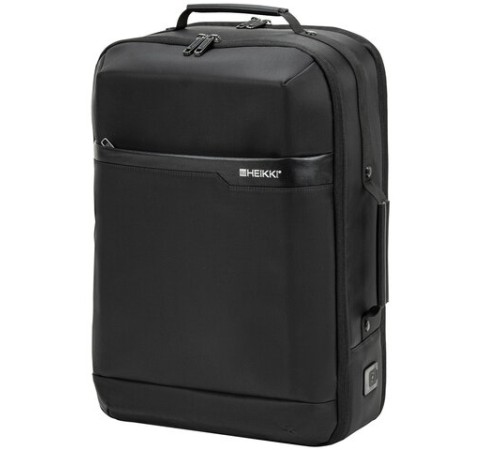 Рюкзак-сумка HEIKKI PRIORITY (ХЕЙКИ) с отделением для ноутбука, 2 отделения, черный, 45x31x15 см, 272587
