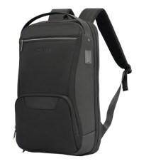 Рюкзак HEIKKI HIGH TECH (ХЕЙКИ) с отделением для ноутбука, USB-порт, черный, 46x30x10 см, 272588