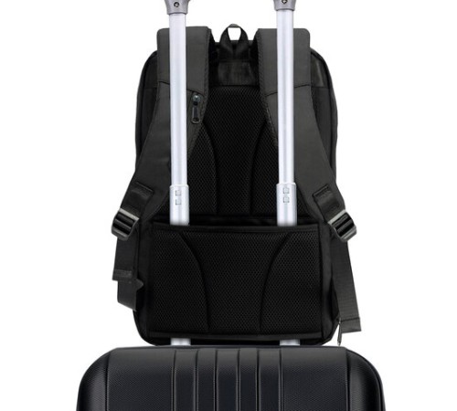 Рюкзак HEIKKI HIGH TECH (ХЕЙКИ) с отделением для ноутбука, USB-порт, черный, 46x30x10 см, 272588