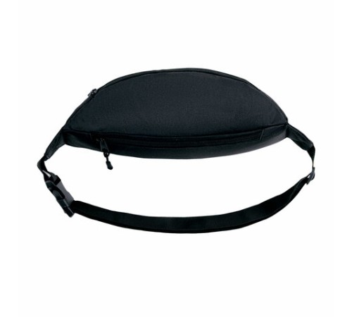 Сумка на пояс HEIKKI RIO (ХЕЙКИ), два отделения, регулируемый ремень, черная, 38х12х8 см, 272614