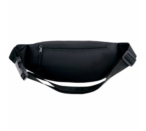 Сумка на пояс HEIKKI RIO (ХЕЙКИ), два отделения, регулируемый ремень, черная, 38х12х8 см, 272614