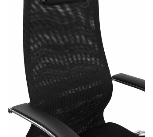 Кресло BRABIX PREMIUM "Ultimate EX-800" хром, плотная двойная сетка Х2, черное, 532911