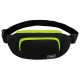 Сумка на пояс HEIKKI RIO (ХЕЙКИ), карман, регулируемый ремень, черная/салатовая, 30х12x10 см, 272615