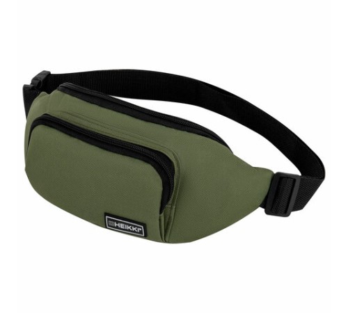 Сумка на пояс HEIKKI RIO (ХЕЙКИ), карман, регулируемый ремень, хаки, 30х12x10 см, 272616