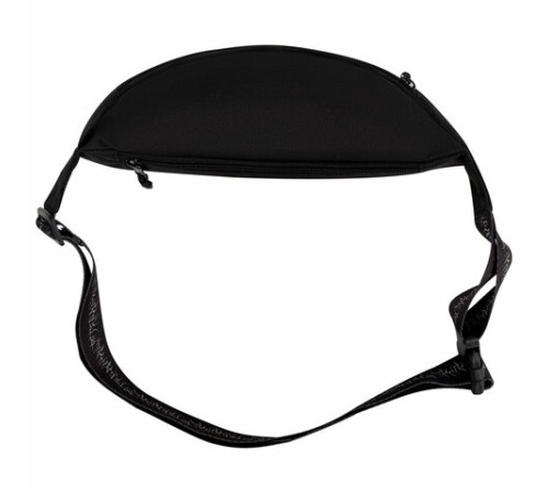 Сумка на пояс HEIKKI RIO (ХЕЙКИ), два отделения, регулируемый ремень, черная с белым, 38х12х8 см, 272617