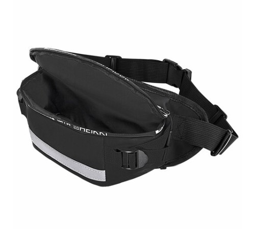 Сумка на пояс HEIKKI RIO (ХЕЙКИ), два отделения, регулируемый ремень, светоотражающий элемент, 36х9х13 см, 272618
