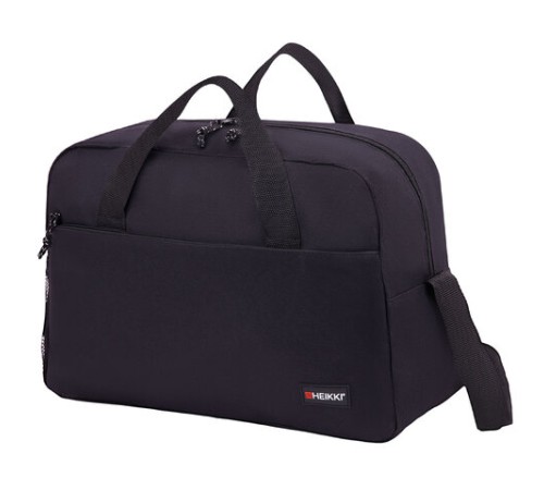 Сумка спортивная HEIKKI MOVE (ХЕЙКИ), карман на молнии, черная, 30x45x20 см, 272620