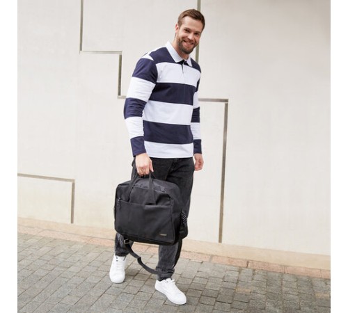 Сумка спортивная HEIKKI MOVE (ХЕЙКИ), карман на молнии, черная, 30x45x20 см, 272620