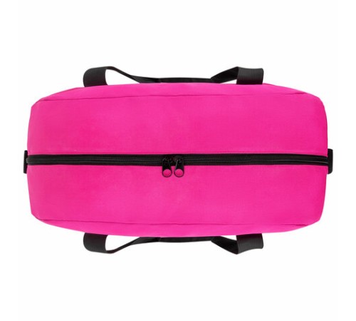 Сумка спортивная HEIKKI BASE (ХЕЙКИ), карман на молнии, черная/фуксия, 30x44x17 см, 272621