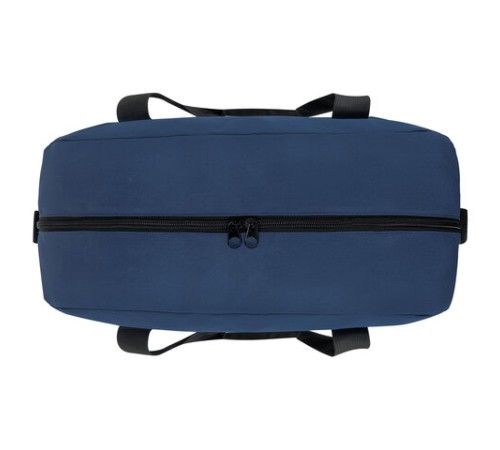 Сумка спортивная HEIKKI BASE (ХЕЙКИ), карман на молнии, черная/темно-синяя, 30x44x17 см, 272622