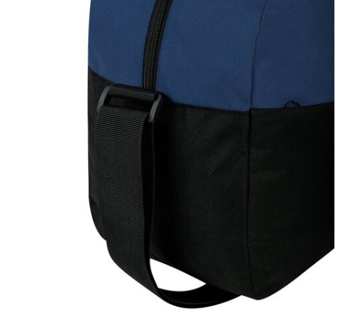 Сумка спортивная HEIKKI BASE (ХЕЙКИ), карман на молнии, черная/темно-синяя, 30x44x17 см, 272622