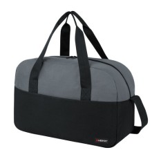 Сумка спортивная HEIKKI BASE (ХЕЙКИ), карман на молнии, черная/темно-серая, 30x44x17 см, 272623