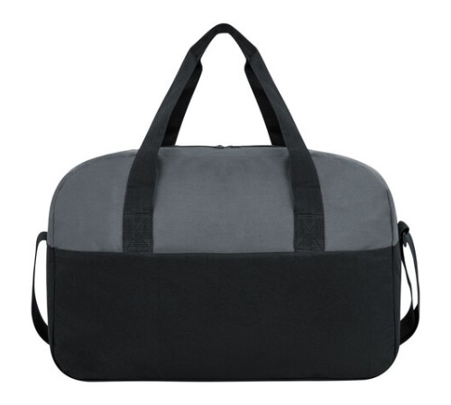 Сумка спортивная HEIKKI BASE (ХЕЙКИ), карман на молнии, черная/темно-серая, 30x44x17 см, 272623